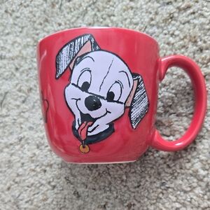 Disney Red Puppy Face Ceramic Mug
